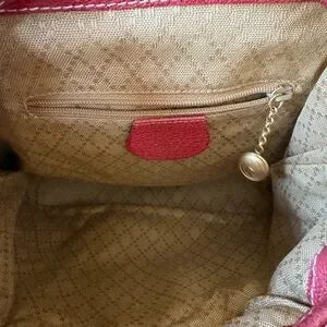 Gucci Red Suede Bamboo Mini Backpack