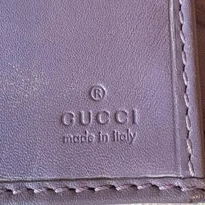 GUCCI Velvet Line Long Wallet - Lavender and grey