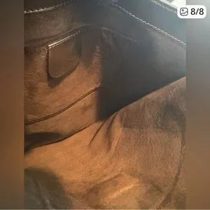 Gucci Vintage Brown Suede Leather Tote Bag